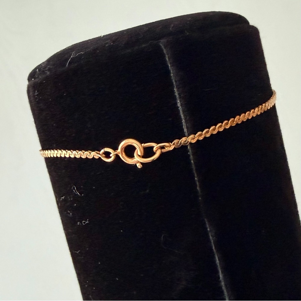 Vintage 14KT Gold Silver and Diamond Heart Bracelet, 6 1/2" - Picture 11 of 16